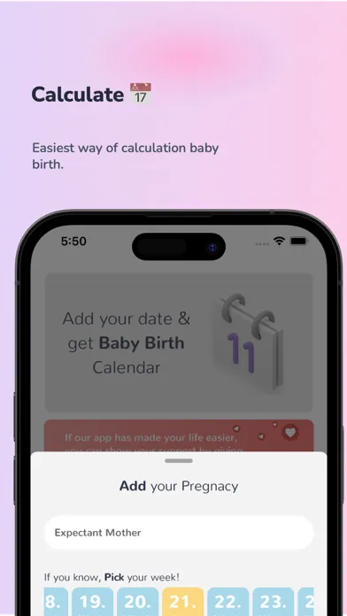 Ảnh chụp màn hình của Pregnancy Tracker PreBaby