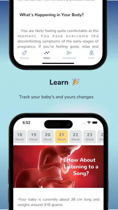 Ảnh chụp màn hình của Pregnancy Tracker PreBaby