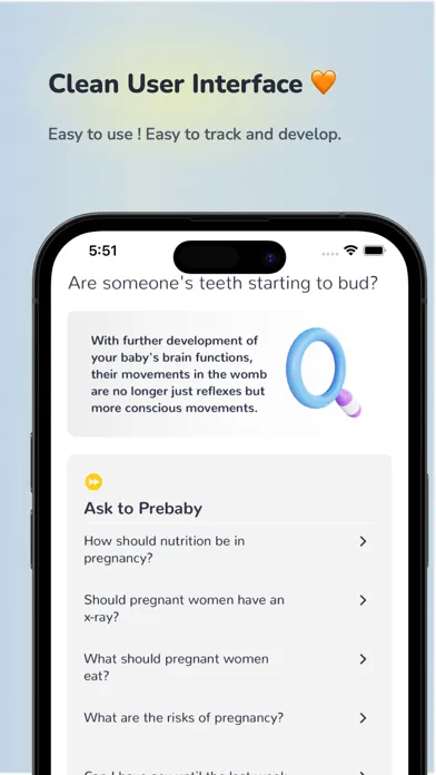 Ảnh chụp màn hình của Pregnancy Tracker PreBaby