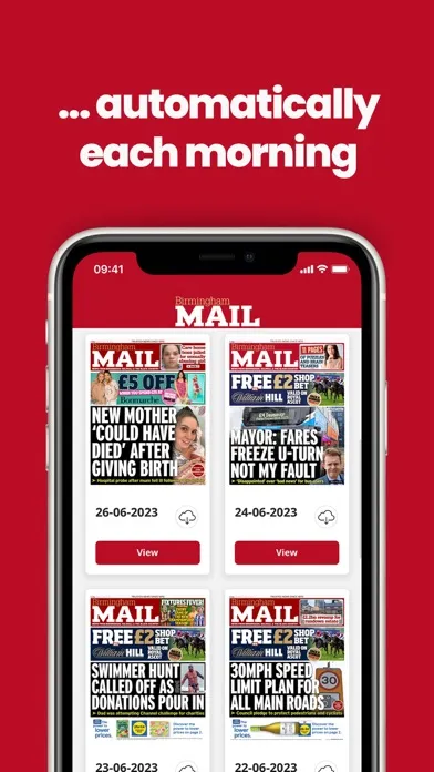 Capturas de tela do Birmingham Mail Newspaper