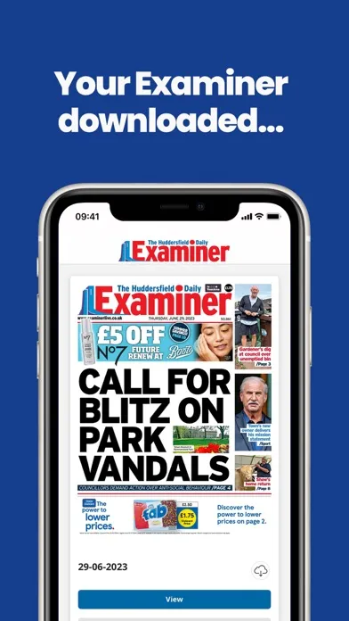 Captures d'écran de The Examiner Newspaper