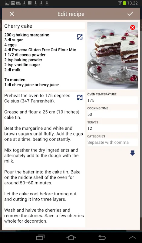 Captures d'écran de My Free Cookbook