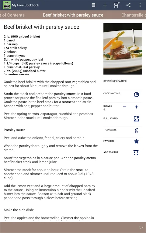 Captures d'écran de My Free Cookbook