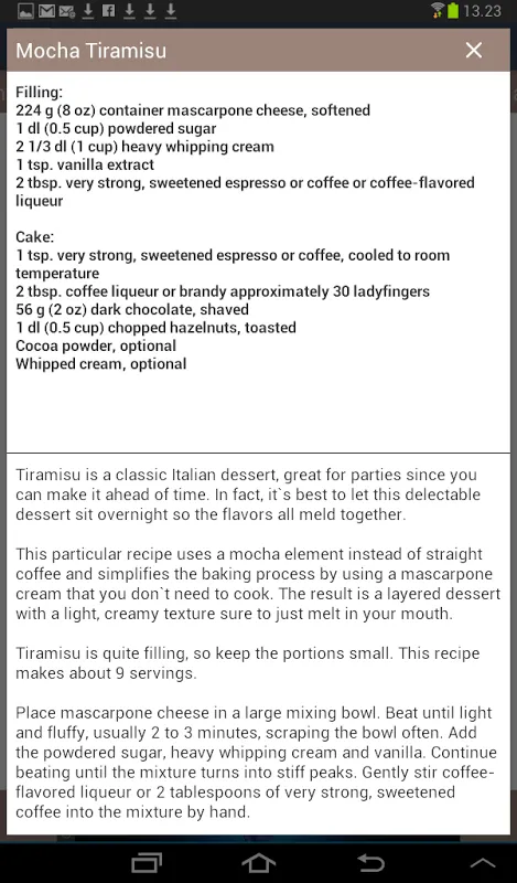Captures d'écran de My Free Cookbook