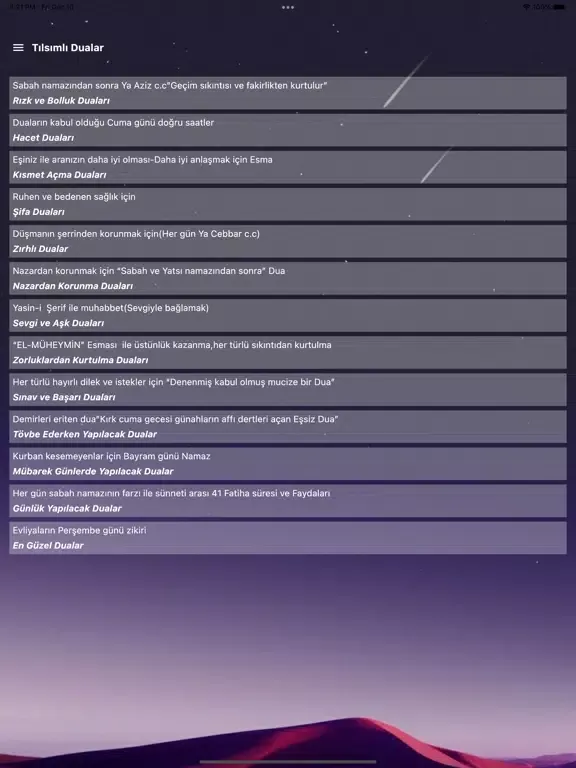 Tılsımlı Dualar iPad  Screenshots