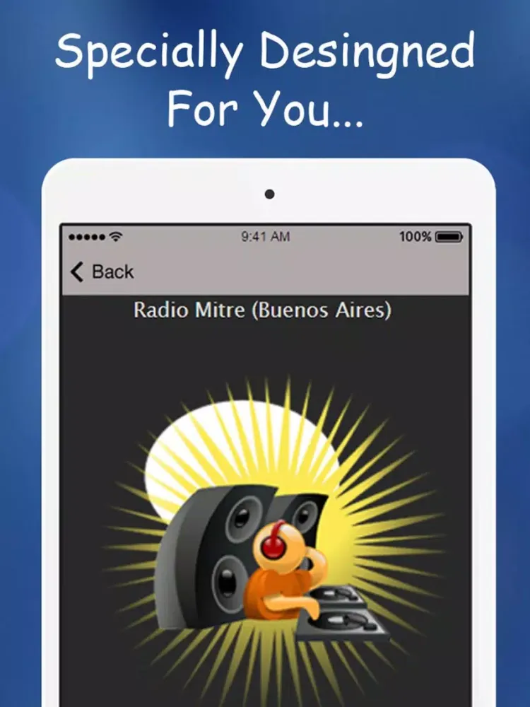 Capturas de tela do ´Argentina Radios Free: Live Stations. iPad 