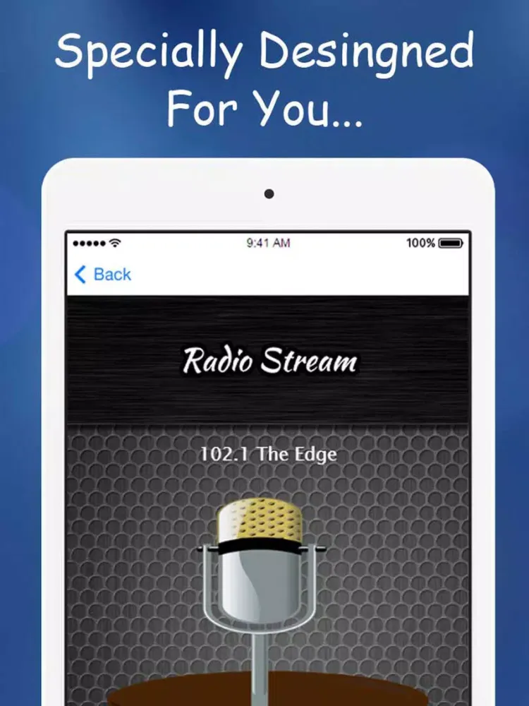 Tangkapan layar ` A Radios Canada FM iPad 