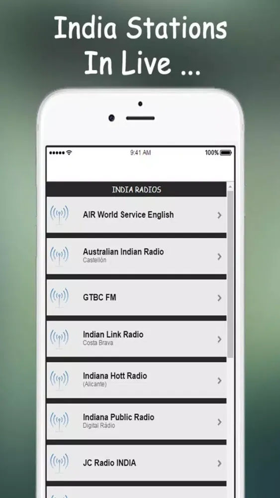 Captures d'écran de ` India Radios AM & Fm.