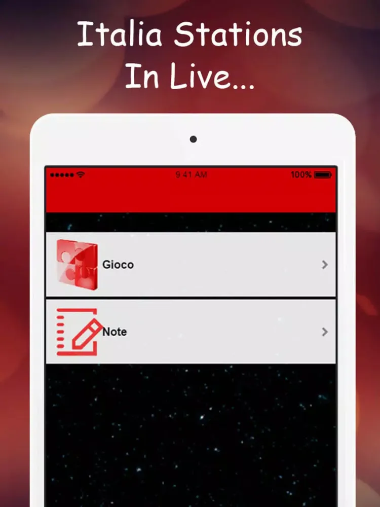 Ảnh chụp màn hình của A + Italian Free Radios:Stations AM. iPad 