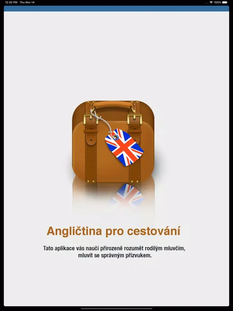 Tangkapan skrin Angličtina pro cestování iPad 