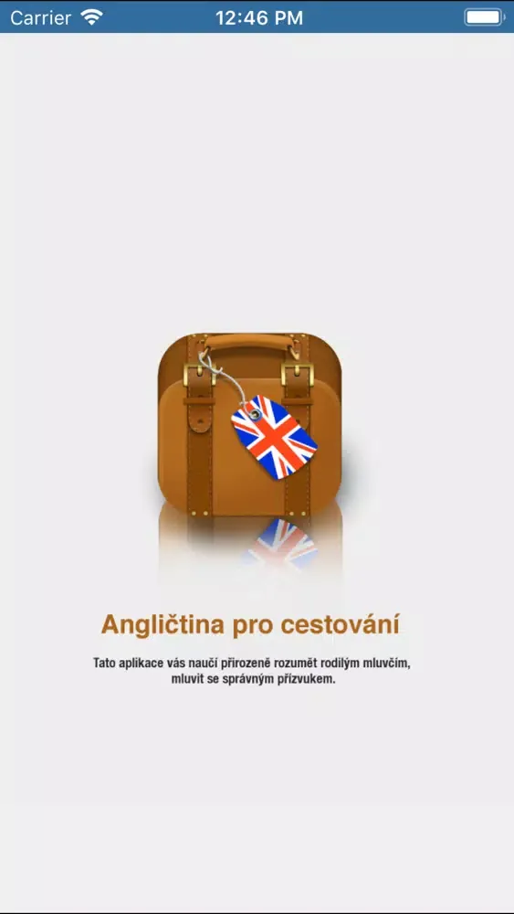 Tangkapan skrin Angličtina pro cestování