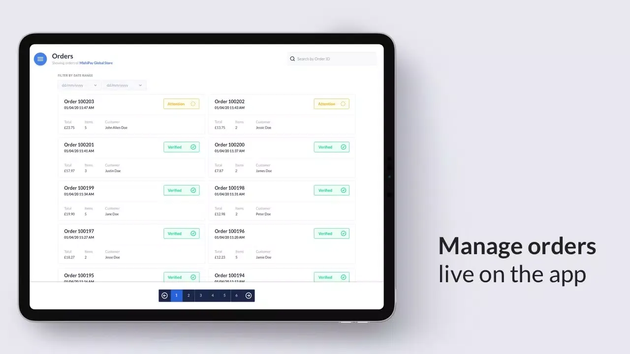 MishiPay Dashboard應用截圖