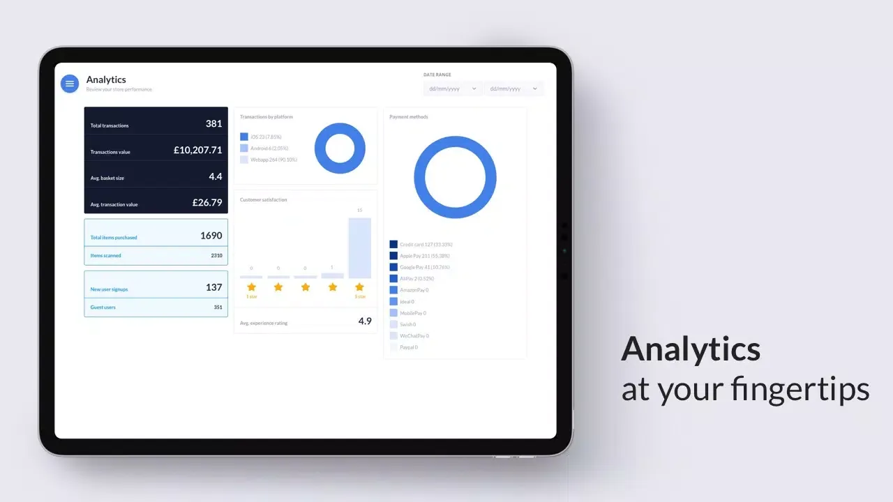 MishiPay Dashboard應用截圖