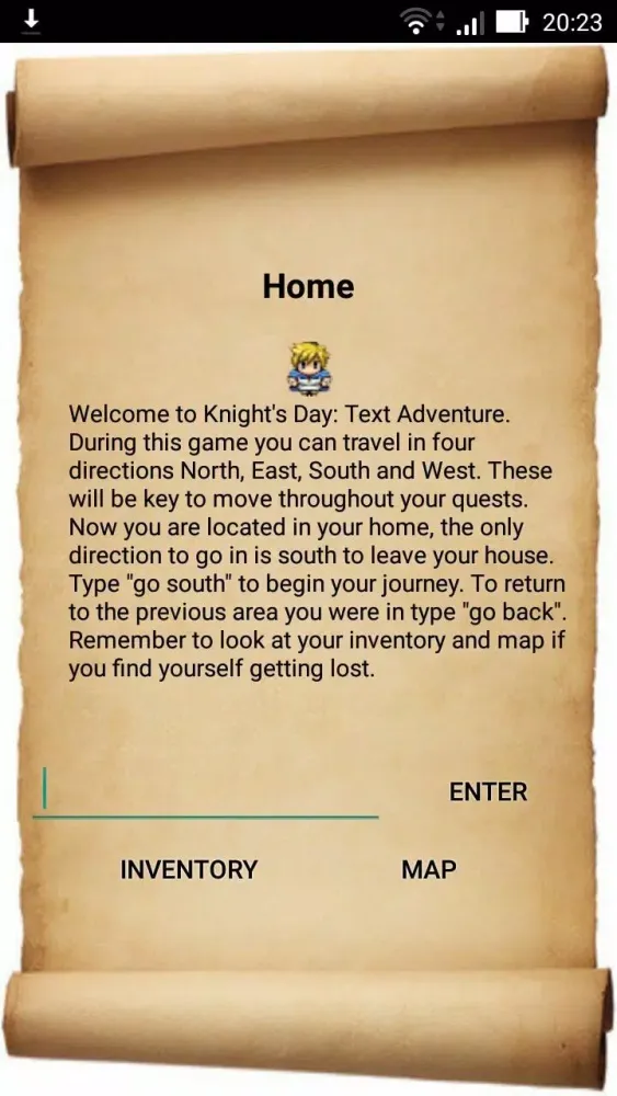Knight's Day: Text Adventure Screenshots