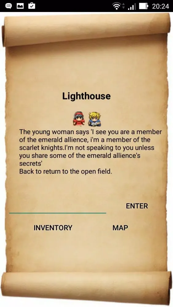 Knight's Day: Text Adventure Screenshots