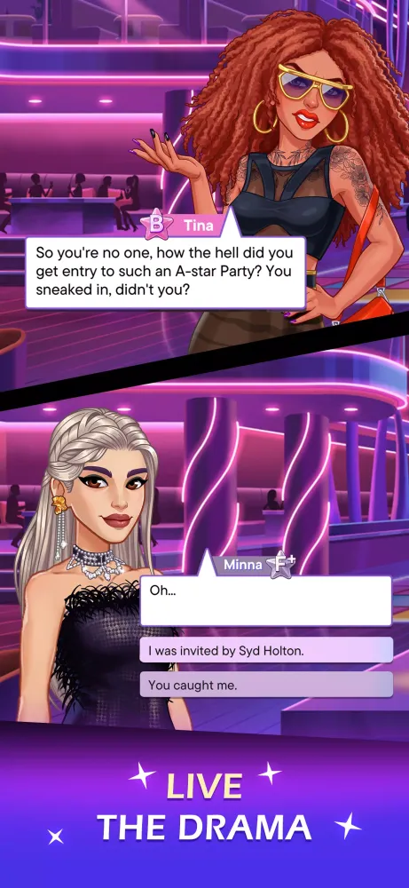 Capturas de tela do Influencer Story