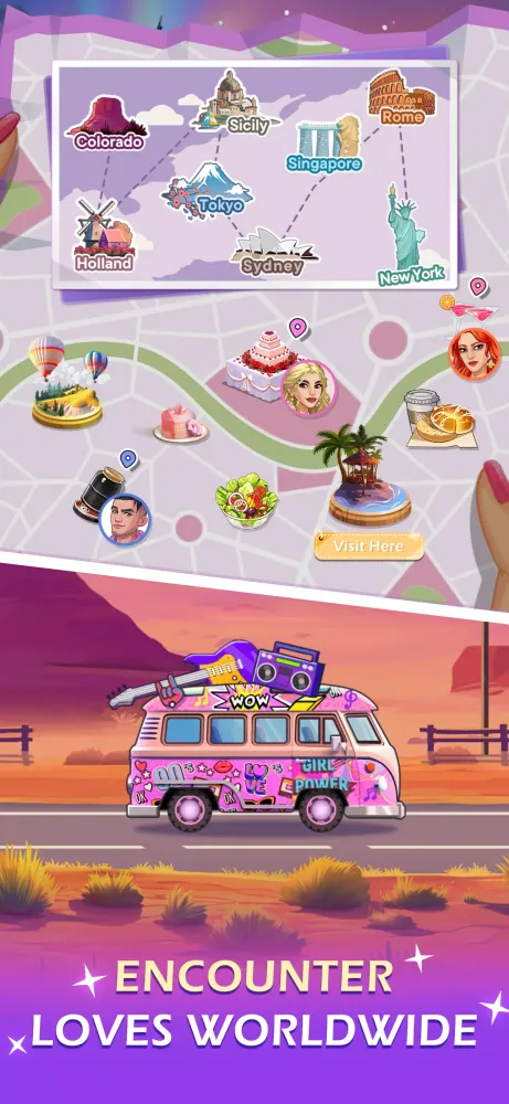 Capturas de tela do Influencer Story