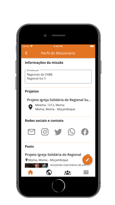Captures d'écran de App Missionário Ad Gentes