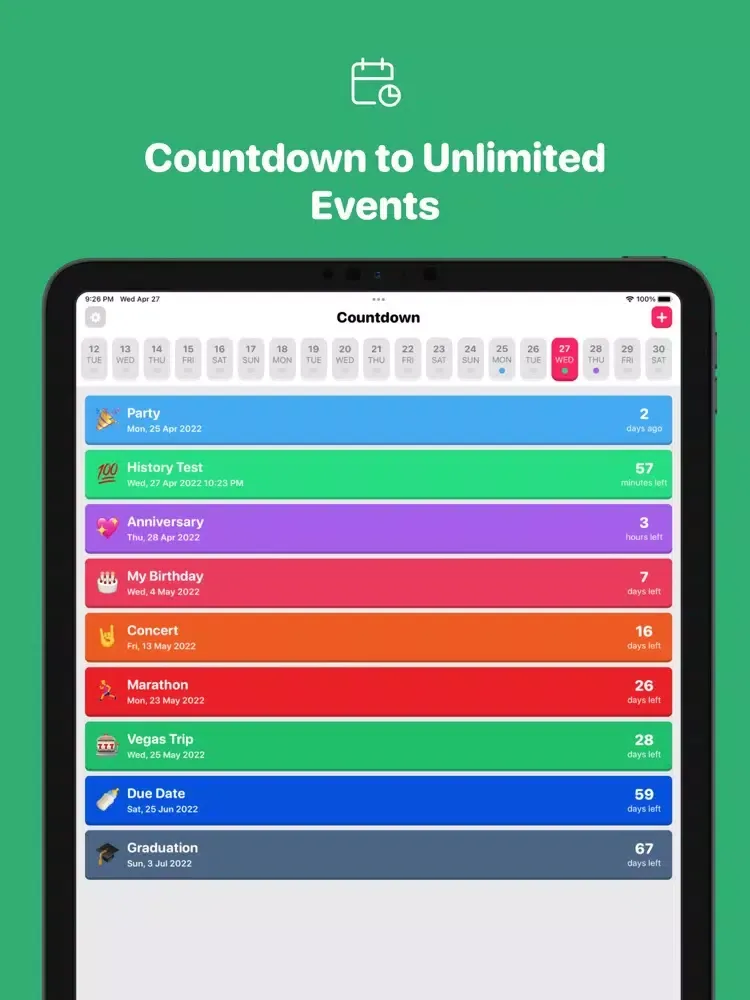 Screenshot di Countdown • Day Counter iPad 
