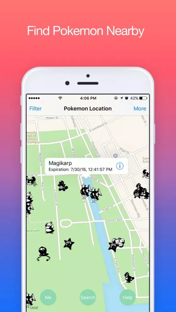Capturas de tela do Poke Notify - Browse Nearby Location on the Map for Pokemon GO