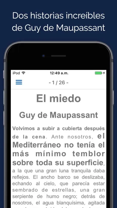 Tangkapan skrin Audiolibro: El miedo