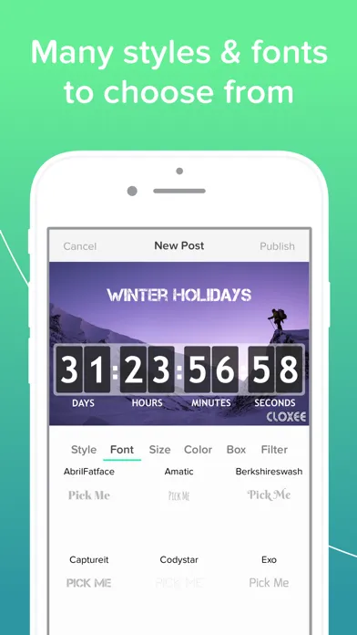 ภาพหน้าจอของ Cloxee - Countdown Widget