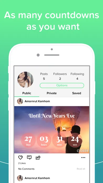 ภาพหน้าจอของ Cloxee - Countdown Widget