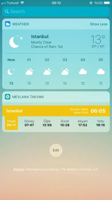 Screenshot di Namaz Vakti Mevlana Takvimi