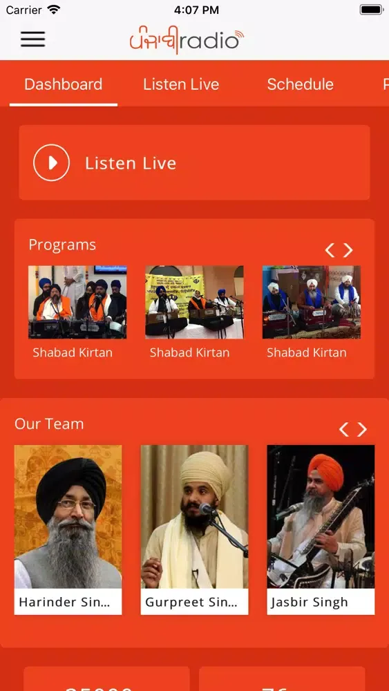 Ảnh chụp màn hình của Punjabi Radio Canada