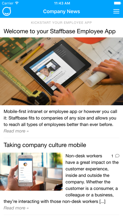 Скриншоты Staffbase Employee App