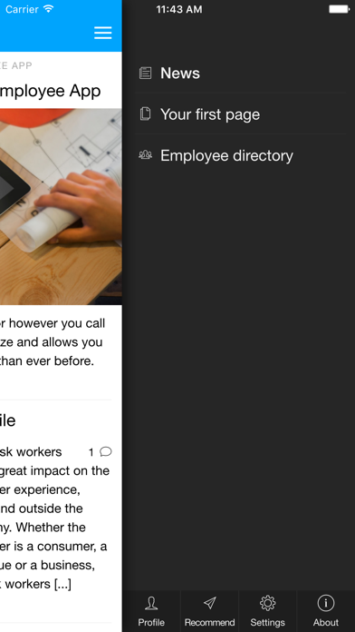 Скриншоты Staffbase Employee App
