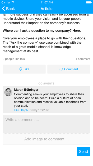Скриншоты Staffbase Employee App