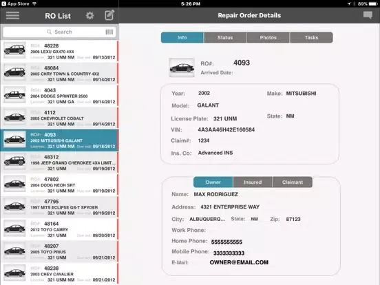 Скриншоты RepairCenter iPad 