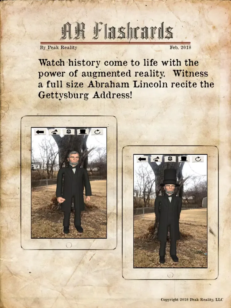 AR Flashcards Abraham Lincoln iPad  Ekran Görüntüleri
