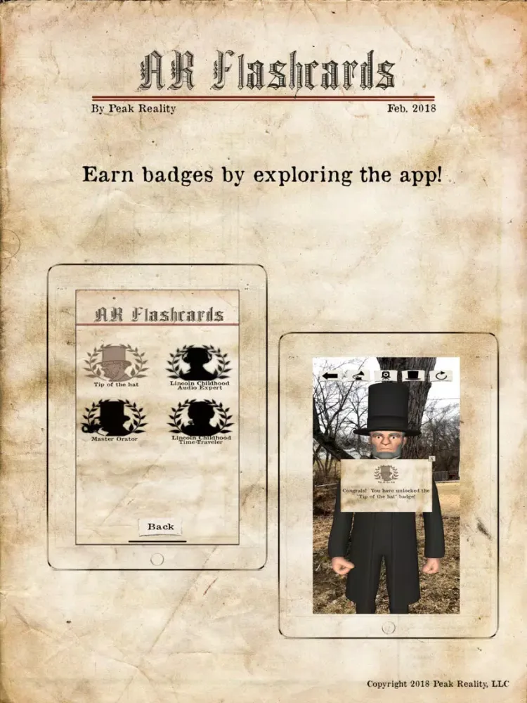 AR Flashcards Abraham Lincoln iPad  Ekran Görüntüleri