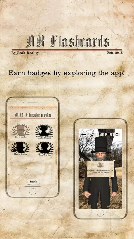 AR Flashcards Abraham Lincoln Ekran Görüntüleri