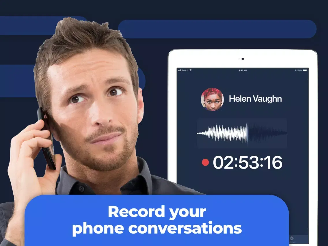 ReCa - recorder & calling app iPad 应用截图