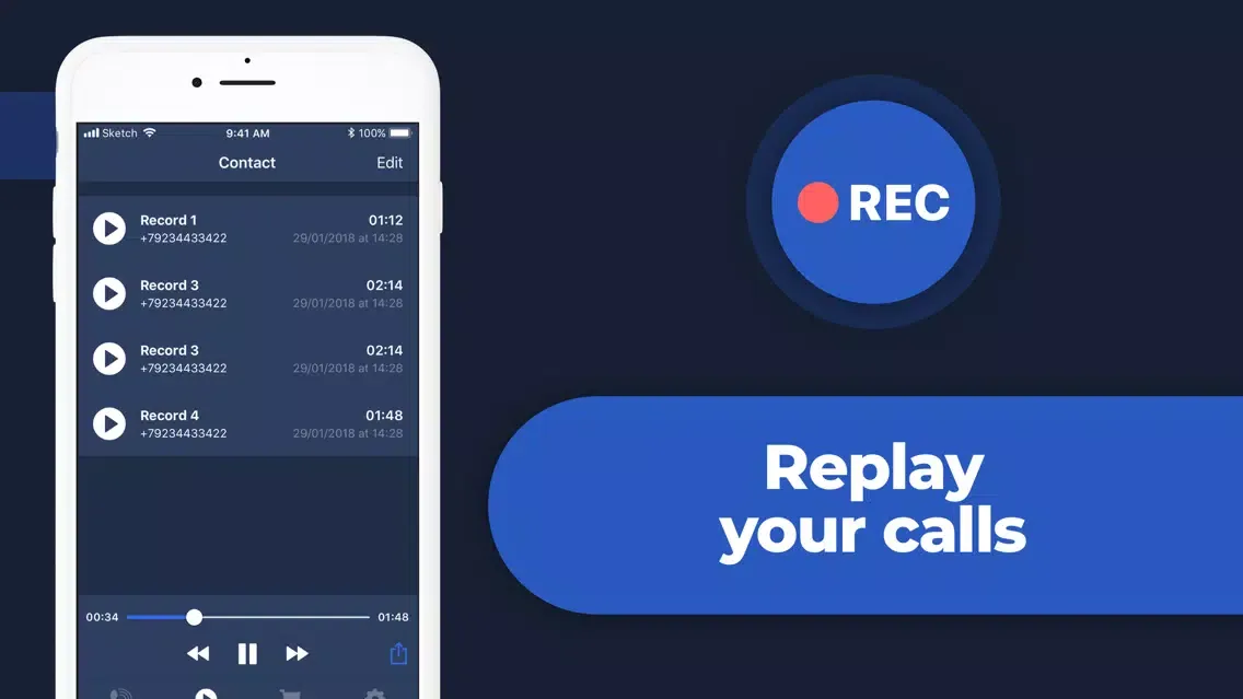 ReCa - recorder & calling app应用截图
