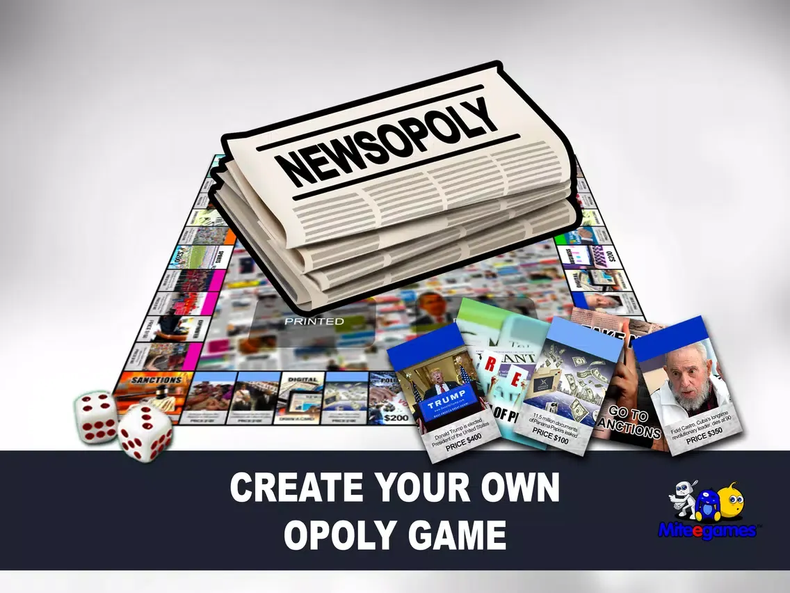 Capturas de tela do Newsopoly iPad 