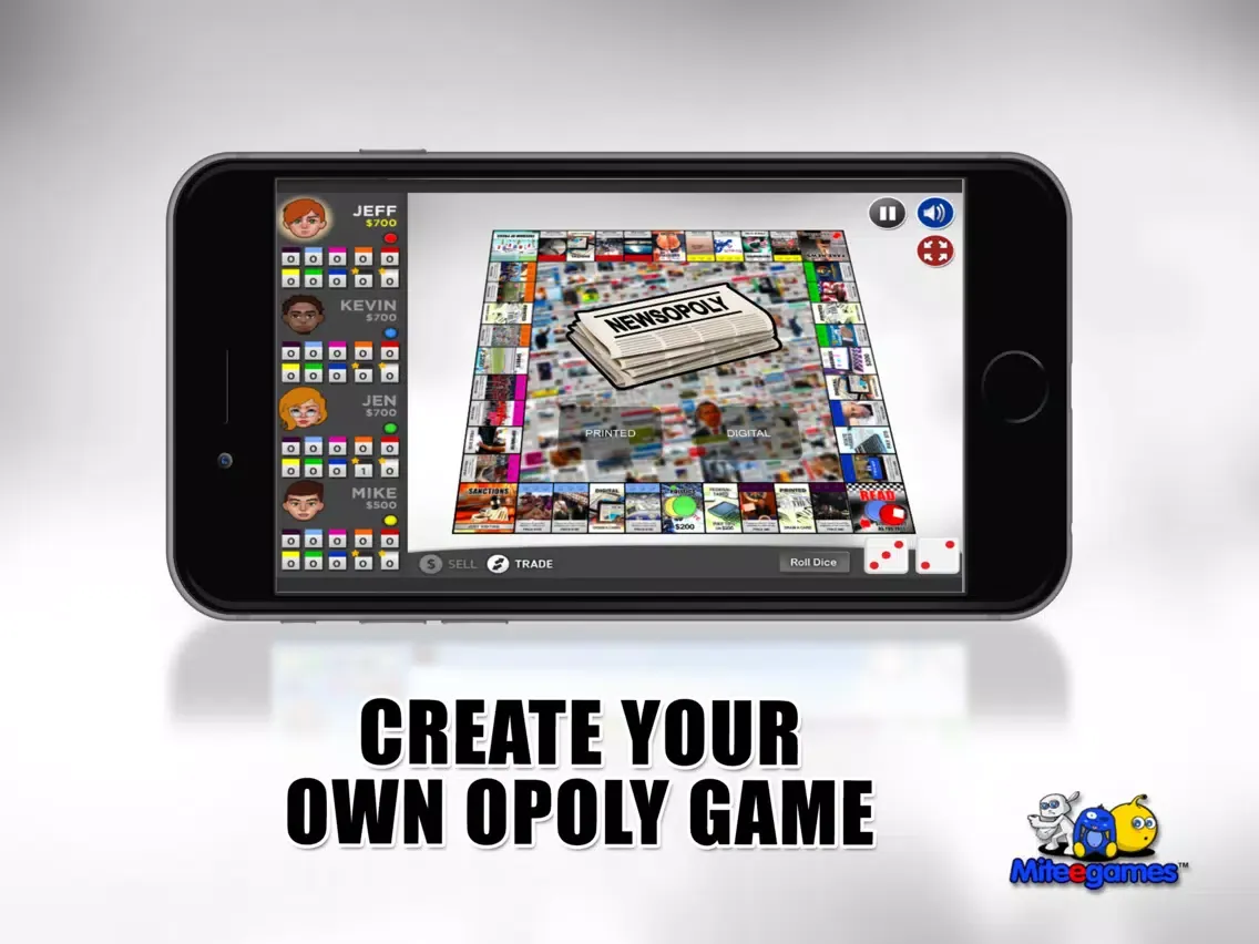 Capturas de tela do Newsopoly iPad 