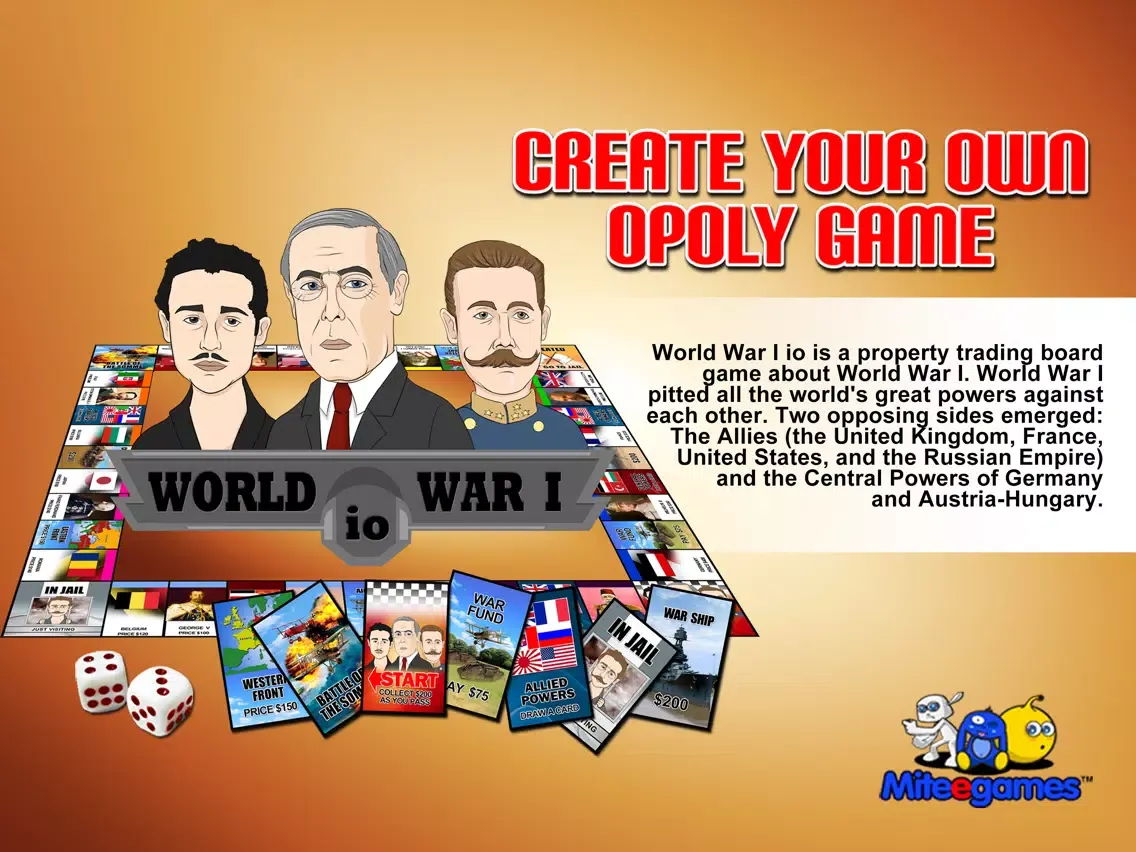 Tangkapan skrin World War I io (opoly) iPad 