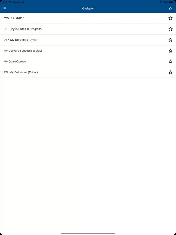 MiTek® Management iPad  Ekran Görüntüleri
