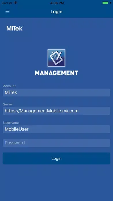 MiTek® Management Ekran Görüntüleri