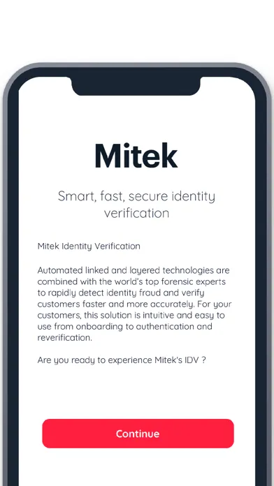 Mitek Mobile Verify Ekran Görüntüleri