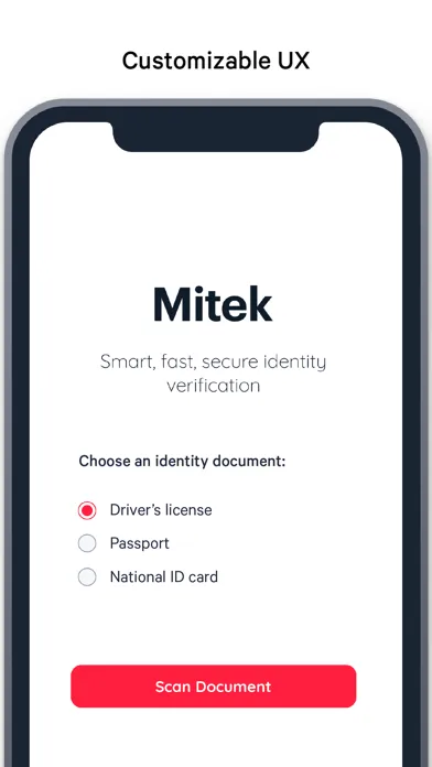 Mitek Mobile Verify Ekran Görüntüleri