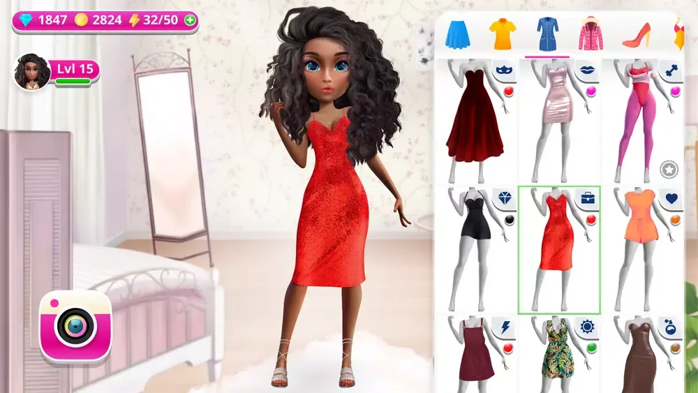 ภาพหน้าจอของ iDolly Top Blogger: Dress Up