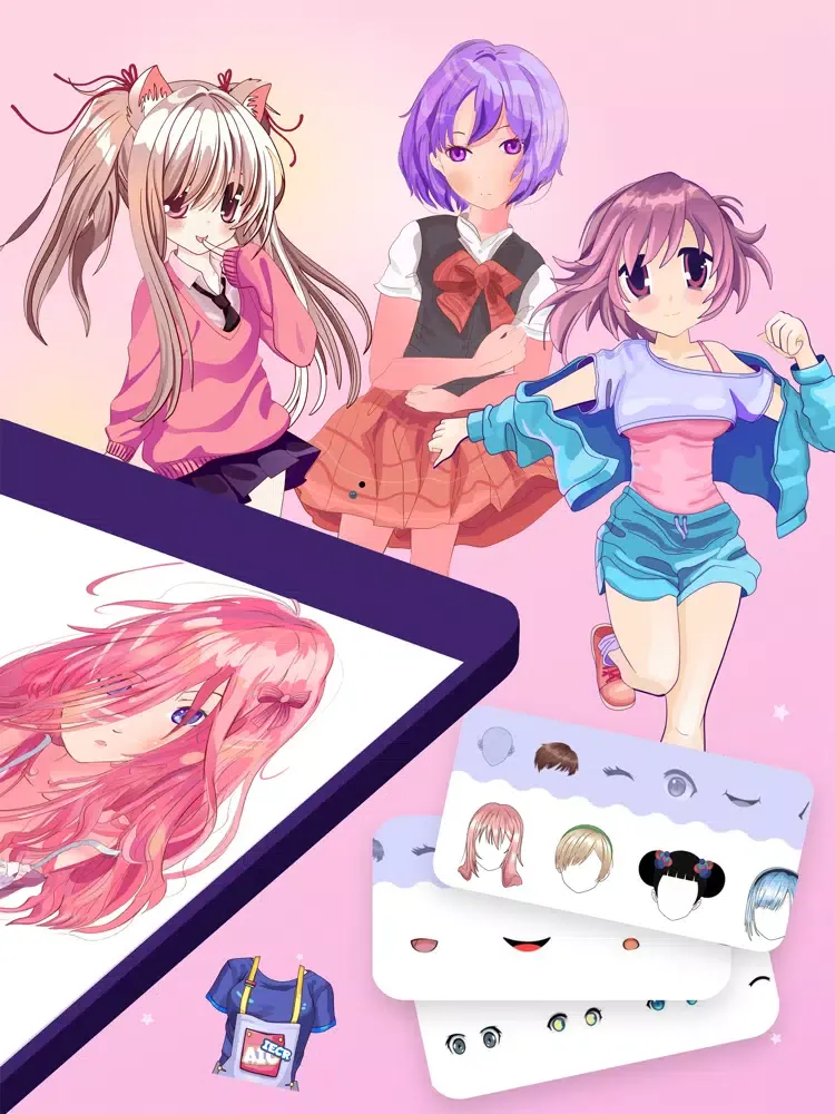 Anime Avatar Maker iPad  스크린샷
