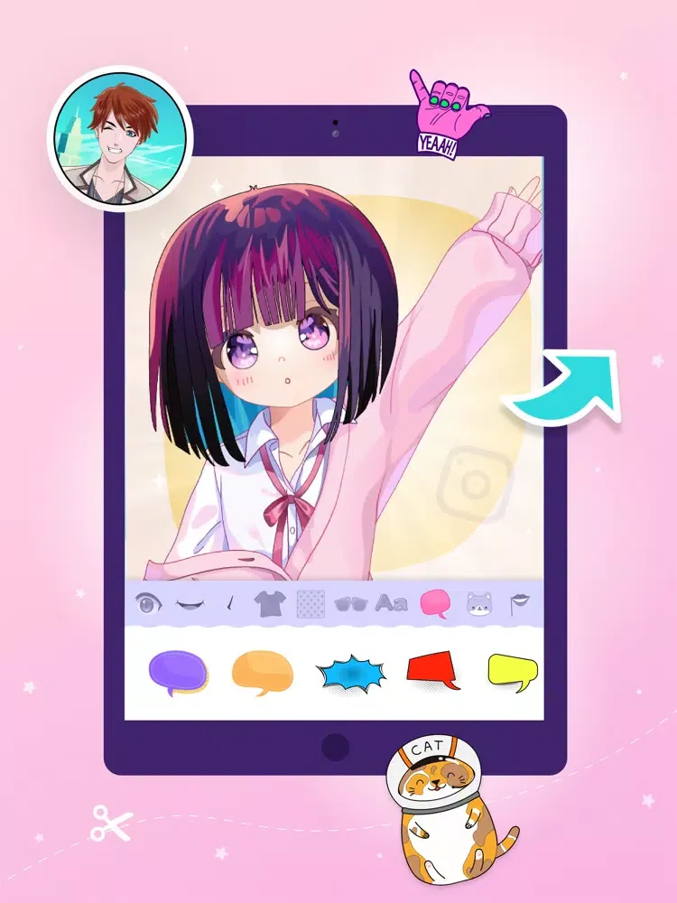 Anime Avatar Maker iPad  스크린샷