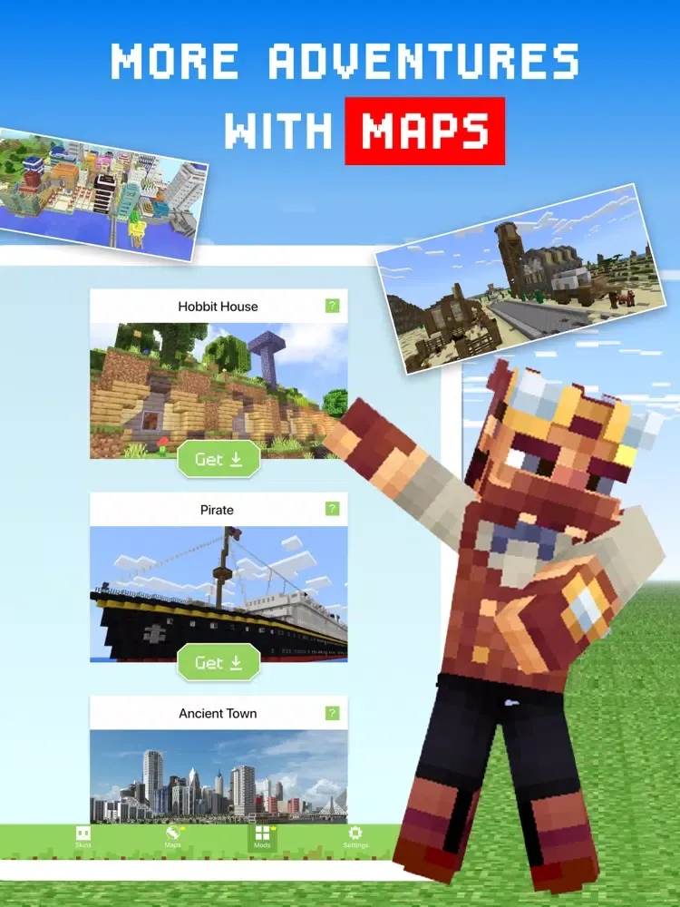 Skins Mods Maps for Minecraft! iPad  স্ক্রিনশট