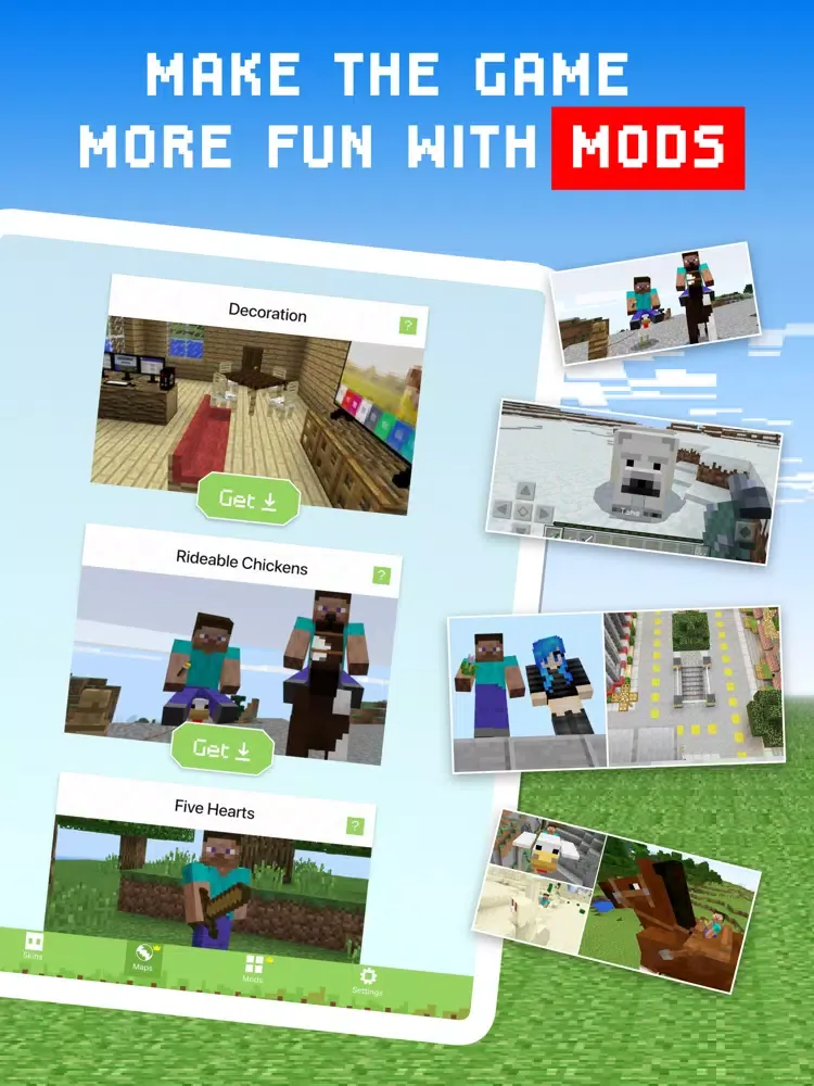 Skins Mods Maps for Minecraft! iPad  স্ক্রিনশট